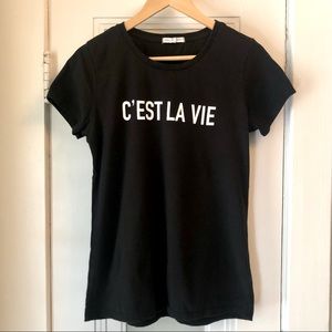[Threads 4 Thought][Saks Fifth Avenue] “C’est La Vie” Organic Cotton T-Shirt